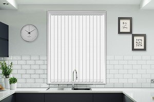 Chloe White - Moisture Resistant Vertical Blind