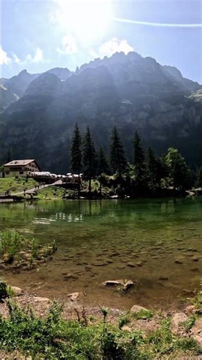 Beautiful lakes in Switzerland - SEEALPSEE lake