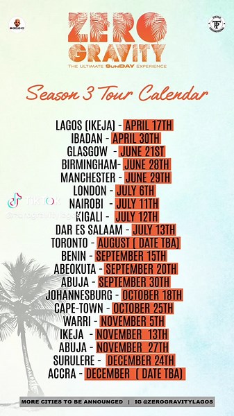 Zero Gravity Tour: Lagos Nights with DJ Consequence