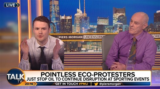 "Who is this little brat?!" Piers Morgan's debate on eco-protests takes a heated turn as one of his guests loses his temper. | Piers Morgan Uncensored