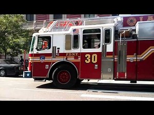 FDNY Ladder 30 Responding With Its Beautiful Original Model 28 Siren In El Barrio, East Harlem