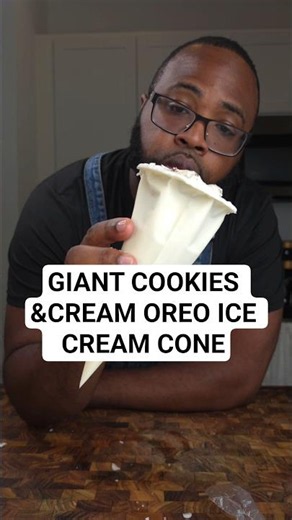 Epic Cookies and Cream Oreo Ice Cream cone #shorts #food #recipe