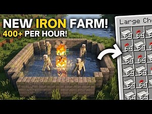 BEST IRON FARM in Minecraft 1.21 (NEW DESIGN Bedrock)