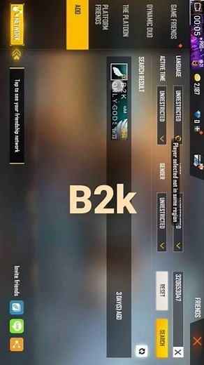 Free Fire B2k Uid 320653047#shorts