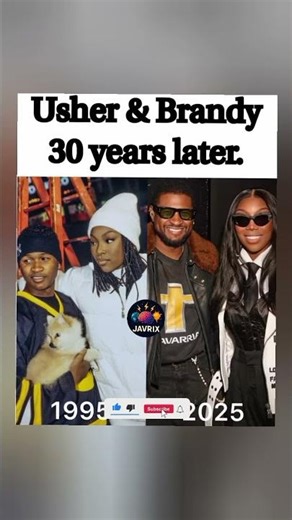 Usher & Brandy: Then (1995) vs. Now (2025). Timeless icons! 👑#shorts #music #viral