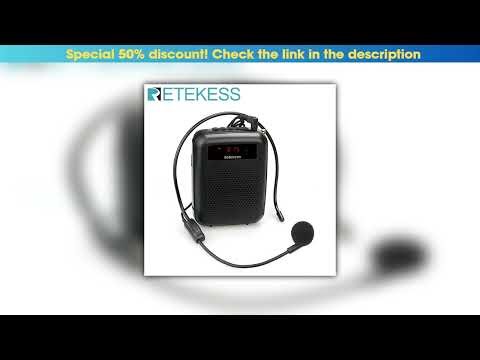 Today Only RETEKESS PR16R Megaphone Portable Voice Amplifier Microphone Speaker 12W FM Recording Mp