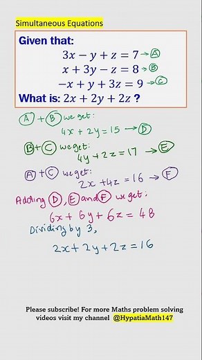 Simultaneous Equations | KS4 Maths | GCSE Maths | IGCSE Maths #gcsemaths #igcsemath