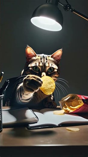 Death Note Cat: “I’LL TAKE A POTATO CHIP… AND EAT IT!” 😭🐱 #shorts