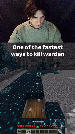 nanniweeerefr | Probably the fastest way to kill warden #minecraft #gaming #minecraftmemes | Instagram