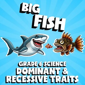 Dominant & Recessive Traits BIG FISH Science Game - No Prep Grade 6 Review