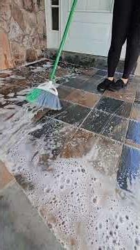ASMR Concrete Broom Sweep 🎊