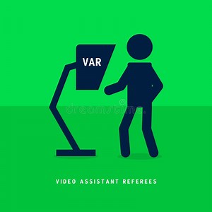 Football Referee Watch Replay Video on Var. Stock Vector - Illustration of camera, judgment: 143580675