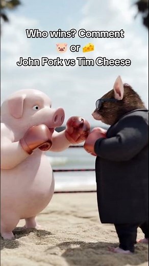 The ultimate showdown: John Pork vs. Tim Cheese! Who will win this beachside boxing battle?#timchees