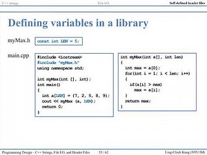 「程式設計」第十三講：C++ Strings, File I O, and Header Files 11
