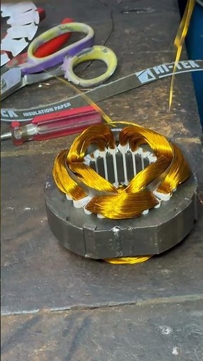 Electric Motor Winding #rewinding #motor