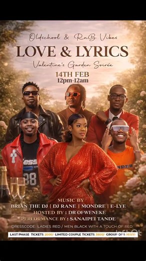 OldschoolandRnbvibes on Instagram: "LOVE & LYRICS Edition.This Valentine’s, we’re doing it differently. Just good music, good people, and real vibes. From 90s slow jams to 00sclassics, 10s favorites and now RnB love songs —every lyric you know, every song you love, all in one place.Couples • Singles • Friends Come with your person, your squad, or just yourself — everyone belongs here.Dress Code Men: Black with a touch of red Ladies: Red No gate tickets (for proper planning) Final phase tickets a
