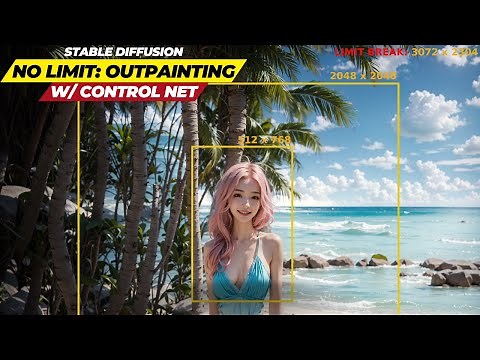 How to do Outpainting without size limits in A1111 Img2Img with ControlNet [Generative Fill w SD]!