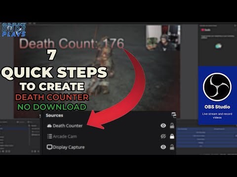 How to Create a Death Counter using OBS Studio in 5 minutes NO DOWNLOAD!