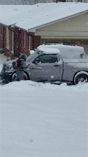 When you need to clean your vehicles off during a winter storm, do as my neighbor does… | Chris Brown