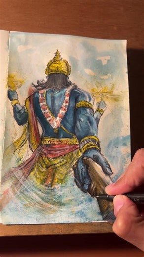 Lord Vishnu Drawing | How to draw lord Vishnu