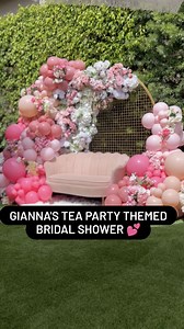 A beautiful tea party for Gianna's bridal shower with the prettiest seat in the house 💕 Gianna's backdrop setting could not be more picture perfect for our installation. We played with volume, texture, and shades of pink florals to draw every guest to the seat 🙌. The turnout was breathtaking. Thank you so much for having us @giannachiovare and congrats ok being a future Mrs 🥂! Event welcome display & backdrop design, balloons, and rentals @thesimpleluxeevents specializing in intimate celebrat
