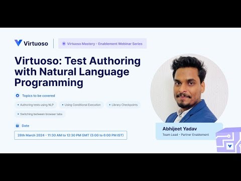 Virtuoso Test Authoring with Natural Language Programming