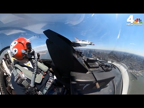 See Blue Angels & Thunderbirds' NYC Flyover From the Cockpit | NBC New York Coronavirus Coverage