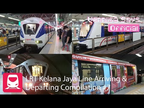 LRT KELANA JAYA LINE ARRIVING & DEPARTING COMPILATION #7