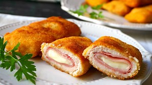 Pechugas rellenas de jamón y queso (cordon bleu) - Anna Recetas Fáciles