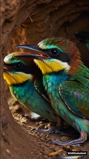 European Bee-eater 75 Days Timelapse #birds #shorts #beeeater #timelapse #bluetailedbeeeater