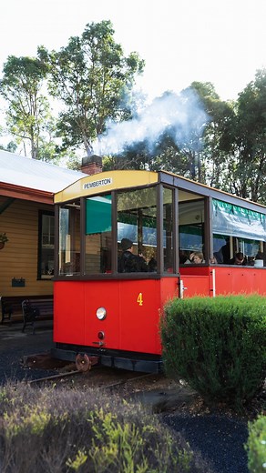 Perth Local on Instagram: "Riding through WA’s Karri forests on a heritage tramway? Absolutely magical.🚂🌳 Climb aboard @PembertonTramwayCo for a journey through some of the most picturesque countryside in Australia. Starting at Pemberton Railway Station (a charming historic building dating from 1926), we boarded the cute rail cars and set off for a ride along the historic tramway, through breathtaking Karri and Marri forests. Rolling past the old sawmill and crossing trestle bridges, we were g