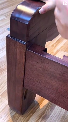This sturdy bed frame is assembled using only precision-drilled holes #shorts #wood
