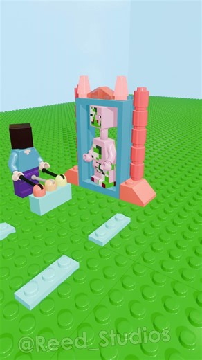 LEGO Steve and the machine that creates Zombie Pigman ⚙️