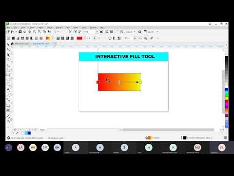 Gradient Tool or Interactive Fill Tool in Corel Draw 2020 || Color Filling in Corel Draw