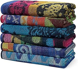 Ben Kaufman Terry Beach & Pool Towel - Absorbent & Fast Drying - Oversized Soft Cotton Towel for Swimming & Travel - Essential for Beach & Pool with Vibrant Colors - 30" x 60" - 6 Pack