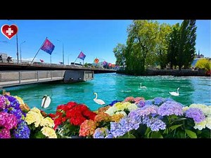 Geneva on a Windy Spring Day | Real City Life & Lakefront Beauty [4K]