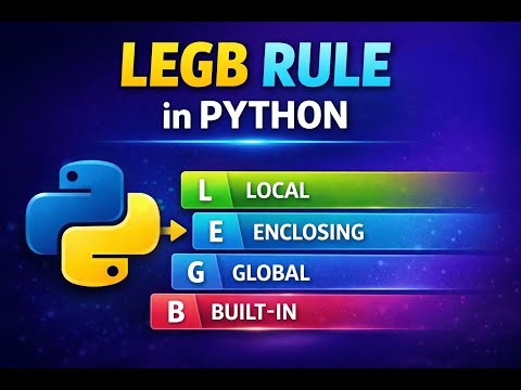 LEGB Rule in Python(2026) 🔥 Variable Scope Explained with Examples