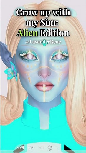 Grow up with my Sim:Alien Edition!👽|THE SIMS 4 CAS #cc #sims4 #mods #thesims4 #sims #sims4cc #alien