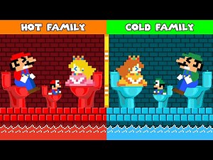 Doki Mario: Mario vs. Luigi Family Hot vs Cold Challenge | Game Animation