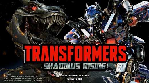 SEGA街机游戏《变形金刚：暗影涌动\暗焰崛起》通关演示！Transformers Shadows Rising Arcade