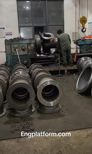 Ball valve machining #engplatform #ballvalve #machining #manufacturing #lathe #turningmachine