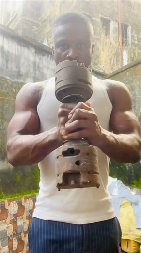 Training and building muscles in African hits different #gym #gymworkout #viral #shorts