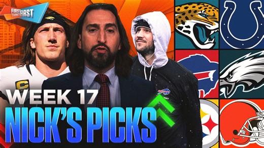 Hammer Jaguars, Steelers and Bills as favorites in Nick Wright's Week 17 Picks | First Things First