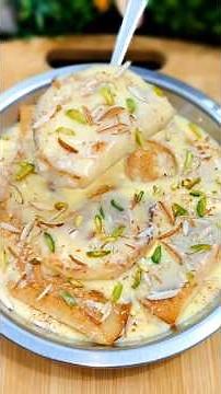 Custard Bread Pudding Recipe | Milk Powder Sweet | dessert recipes #shorts #sweet #custard #recipe