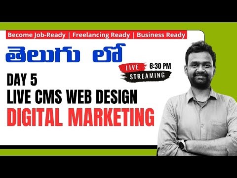 Live Website Design with CMS | Domain, Subdomain & Strategy | Digital Marketing Training Telugu