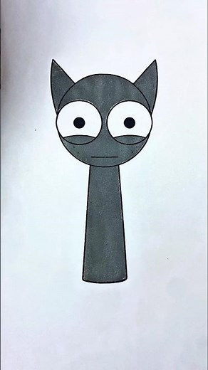 Sprunki OC Mini Gray Phase 4 Acrylic Paint Art #art #incredibox