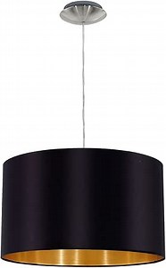 EGLO Lighting 31599A One Light Pendant, Satin Nickel
