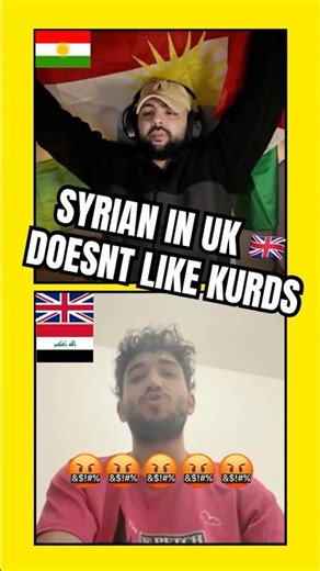 Look at this behavior of this Syrian living in the UK towards Kurds.
