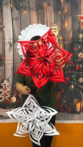 2.8M views · 5.7K reactions | Easy DIY Christmas paper craft Decor for kids in just 5mins ✨ #christmas #papercraft #christmasdécor | Chet Chat Homies | Facebook