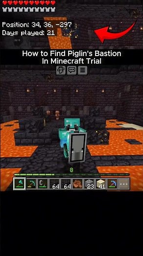 How to find Bastion Remnant in Minecraft Trial #minecraft #minecrafttrial